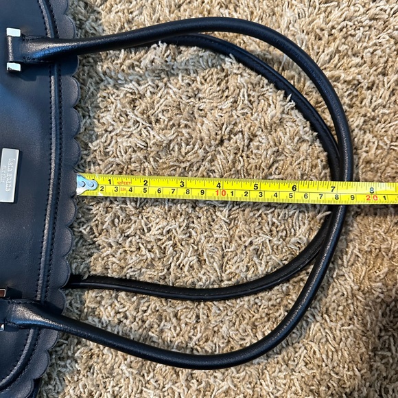 Kate Spade Black Leather Scalloped Tote - Picture 8 of 10